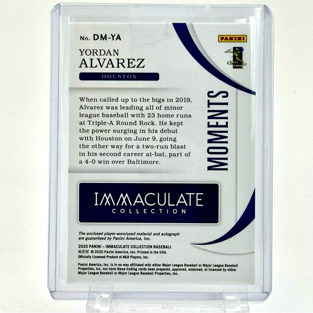 ⭐️SOLD ⭐️
Panini Immaculate Rookie Debut Moments Yordan Alvarez DM-YA ⭐️SOLD ⭐️ - Picture 2 of 2